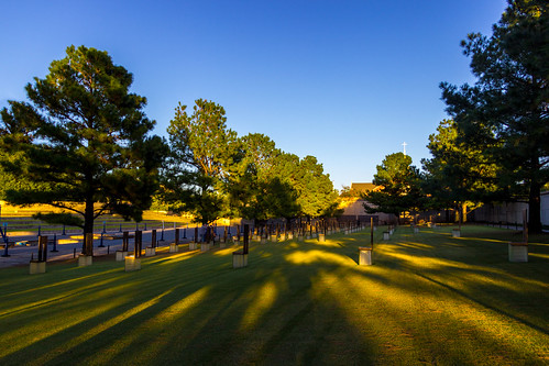 travel flowers blue trees winter light sunset sky orange sunlight color tree oklahoma church nature colors cemetery leaves silhouette yellow clouds canon photography photo flickr shadows image ngc january february soe geodata abigfave