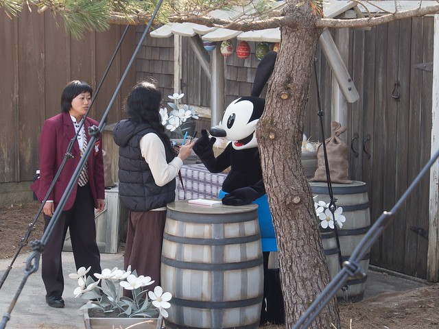 Oswald the Lucky Rabbit meet and greet at Tokyo Disneyland