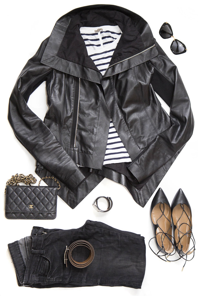 black - leather jacket
