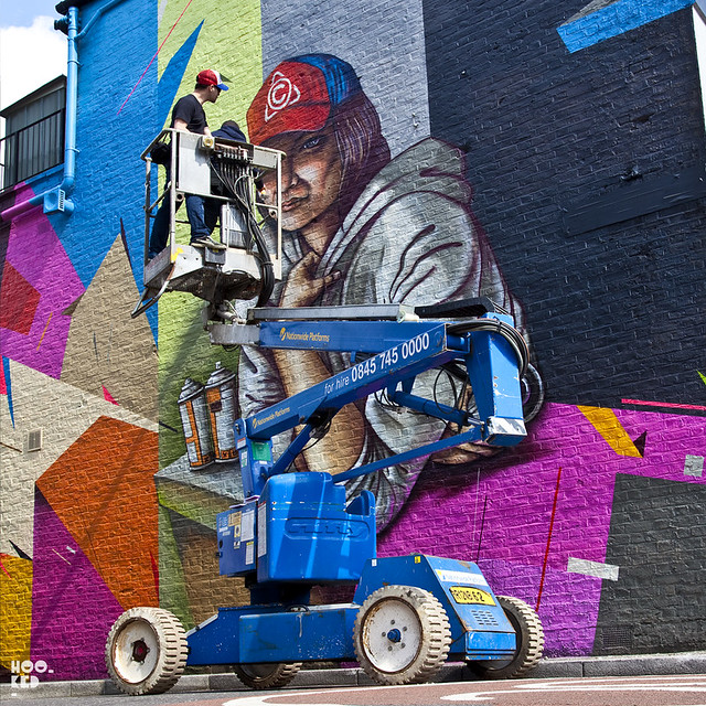Dulwich Street Art mural by artist Remi Rough & System
