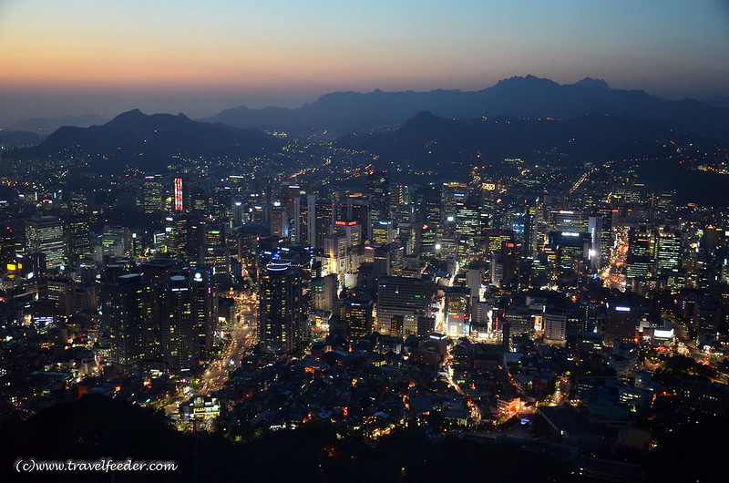 Panorama view of Seoul by travel photography bloggers