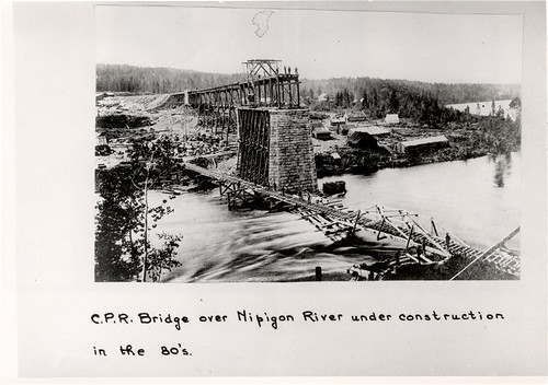 bridge construction cpr canadianpacificrailway nipigonriver