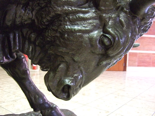 Cambridge bull sculpture