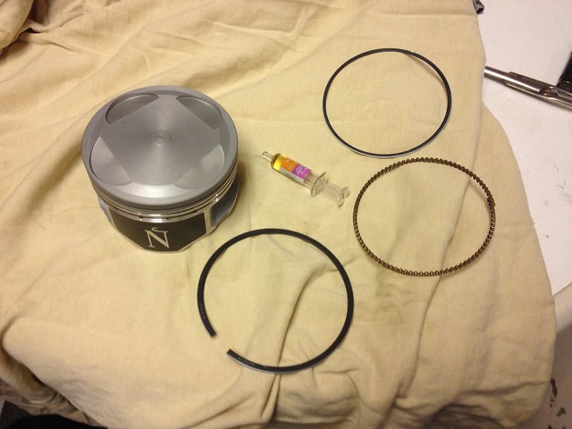 Piston and rings