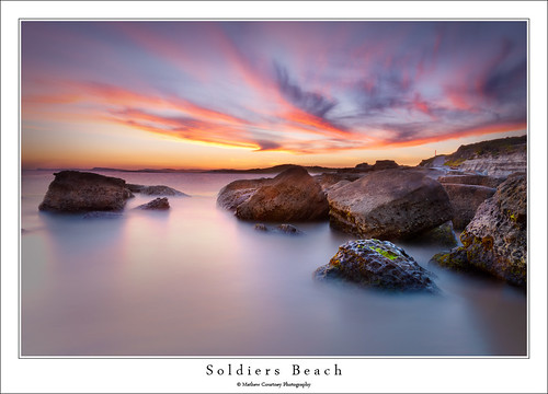 sunset sky water clouds rocks long exposure le nsw centralcoast soldiersbeach