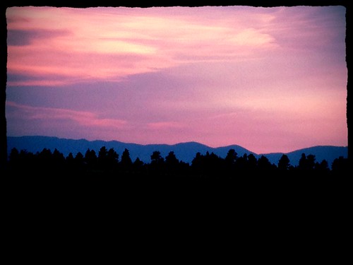 sunset mountains silhouette montana