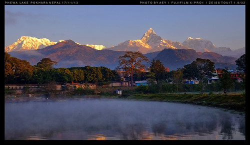nepal sunrise landscape pokhara phewalake fujifilmxpro1 zeisstouit1832mm