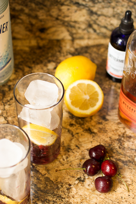 Cherry Bourbon Lemonade #SundaySupper