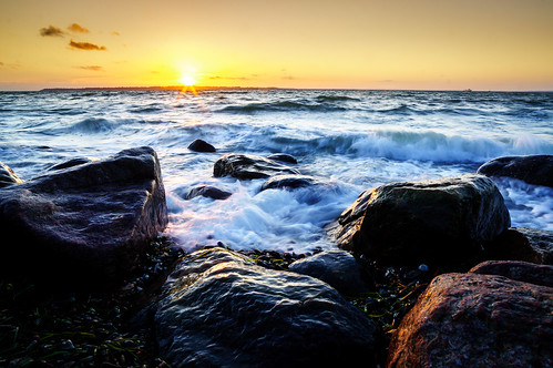 sunset sea water rock stone coast skåne sweden ven landskrona ålabodarna samyang14mmf28