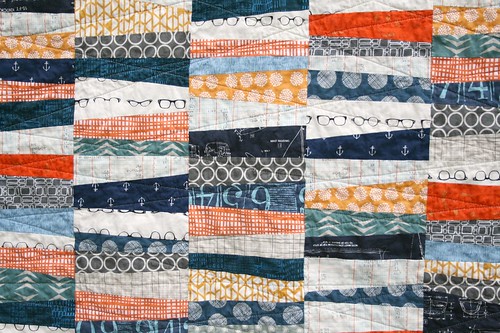 Wonky Stipes Baby Quilt
