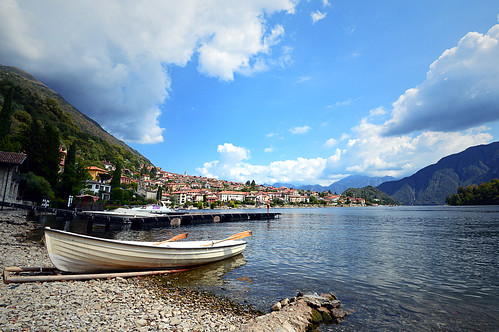 como montagne de lago eau europe italia lac bleu ciel di italie barque côme ossucio