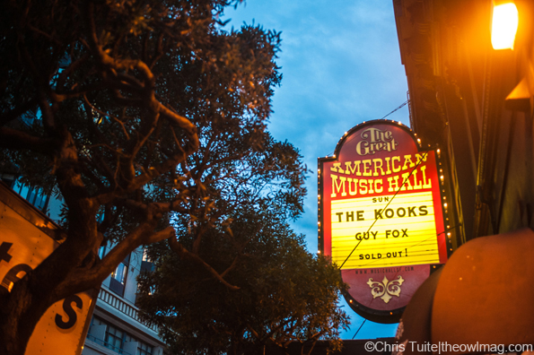 The Kooks + Guy Fox @ Great American Music Hall, SF 3/9/14