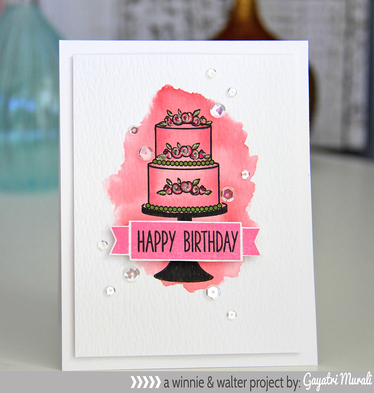 Happy Birthday cake card1