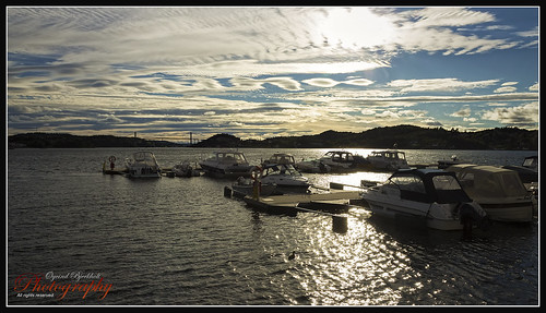bridge sunset sea sky reflection water norway marina canon landscape boats eos norge skyer sørlandet arendal 600d austagder cs6 tromøy tromoy tromøysund