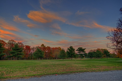 essex md maryland baltimorecounty rockypointgolfcourse sunset clouds color hdr highdynamicrange fall leaves autumn craigfildesfineartamericacom
