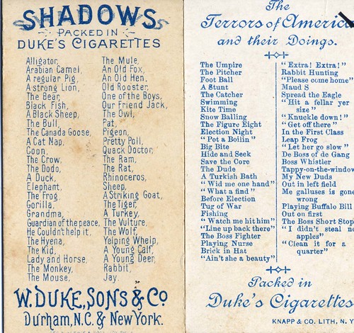 Duke Cigarette Cards Collection