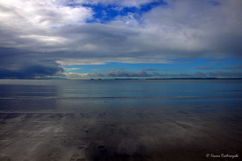 new blue sea newzealand sky cloud brown white seascape water clouds dark bay sand mud tide horizon north auckland zealand shore northshore browns nz muddy brownsbay