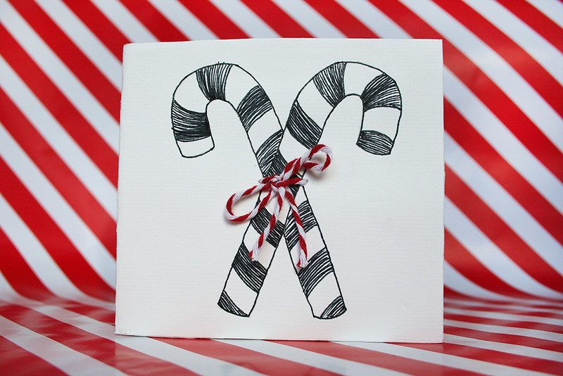 Christmas cards - candy cane design