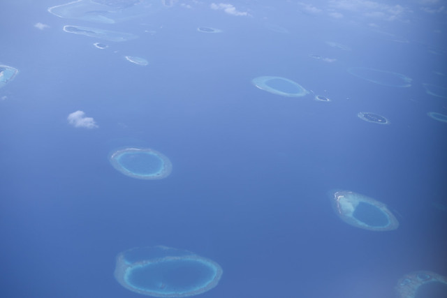 Maldives vue d'avion
