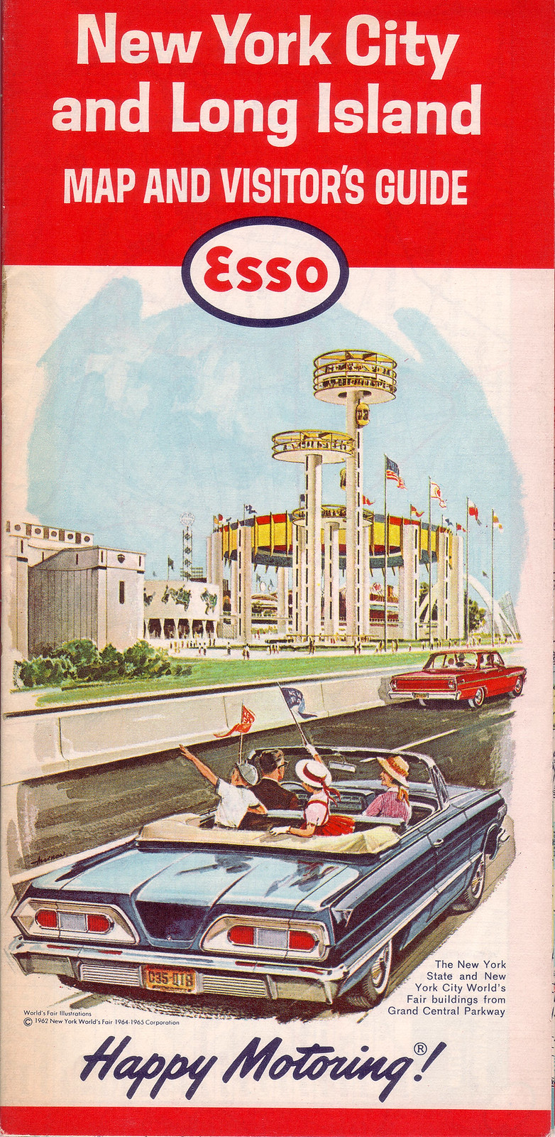 Esso New York City and Long Island Map and Visitor's Guide - 1964
