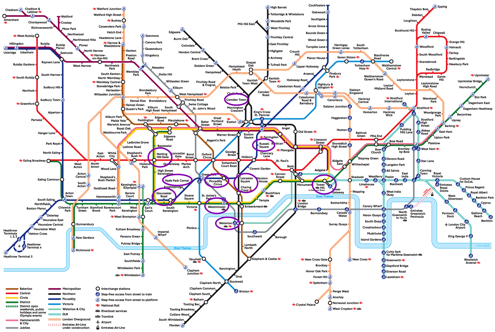 Mapa del metro de Londres