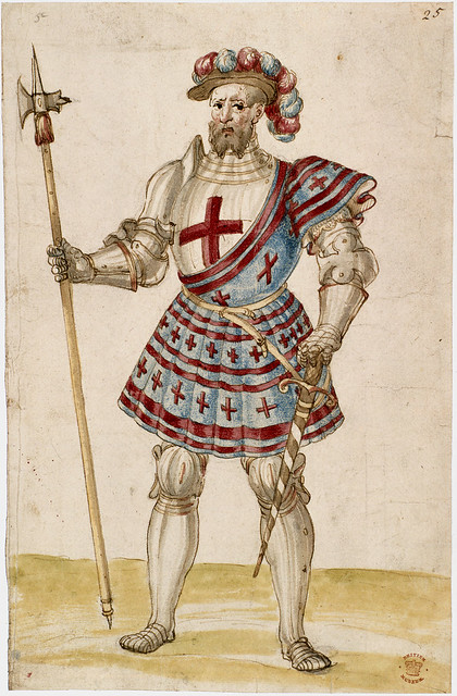 Untitled - caption: 'A knight with pole-hammer'