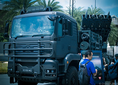 SPYDER mobile air defence system (front), RSAF