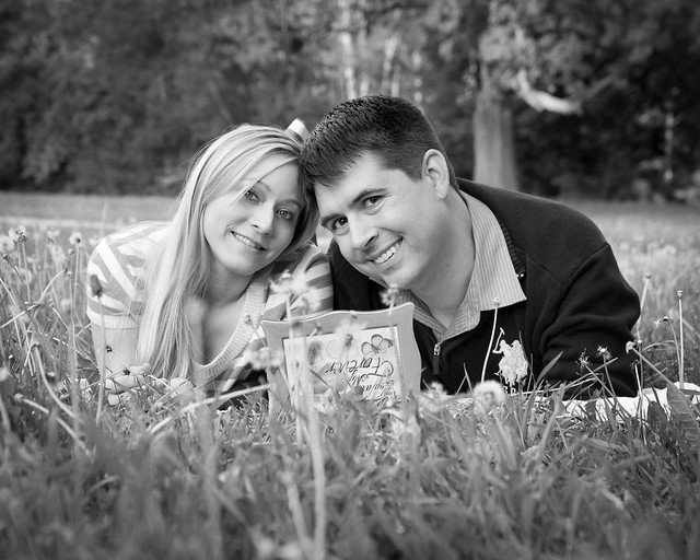 Couple, Engagement Photo, Monochrome, B&W