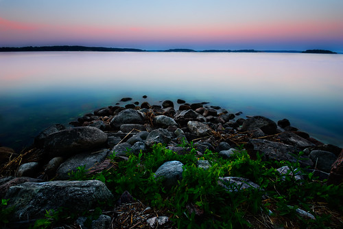 ocean morning sea summer sky seascape tree nature water colors beautiful rock clouds forest sunrise landscape outdoors dawn coast early woods rocks view natural sweden outdoor horizon scenic swedish calm balticsea coastline tranquil östergötlandcounty