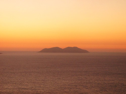 sunset sea summer sky polaroid island albania ionian sazan pdc4350