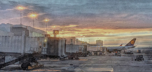 Sunset Over Denver International Airport - Colorado - USA - 20141118 @ 16:40