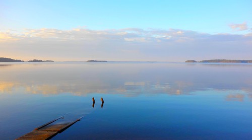 blue sea sky reflection water clouds finland island evening still midsummer calm memory serene meri juhannus gulfoffinland kotka hamina suomenlahti tyyni thewateriswide vuorisaari sakarip