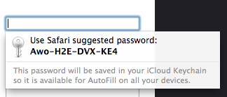 Password suggestion