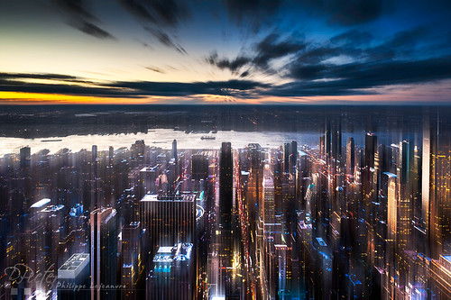 sunset newyork skyline