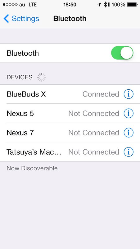 JayBird BlueBuds X and iPhone5