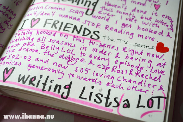 I ♥ my friends and writing lists