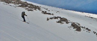 Fred Skiing Down Quandary Peak