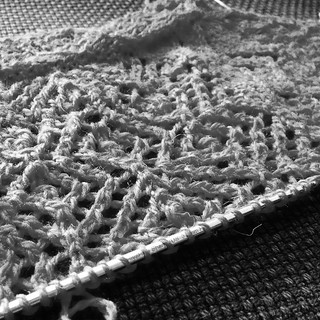 Swatching out a bunch of different lace ideas to see what works best for the final design in my Betiko Collection! Lace is a challenge for me since I don't design in it normally, but I'm loving it!