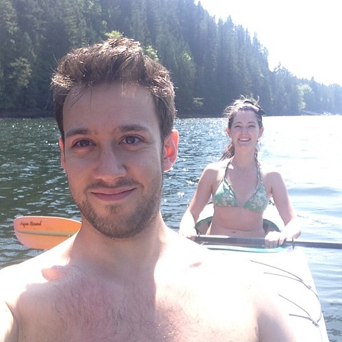 Kayaking with @teacup in Deep Cove. Splendid sunny day!
