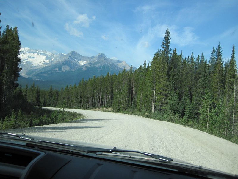 One of our fellow hikers drove up the road to give us a ride the rest of the way back to Lake Louise