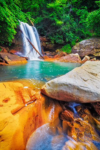 orange west creek river virginia waterfall rocks colorful thomas rocky coke falls mining hidden wv douglas turqoise secluded