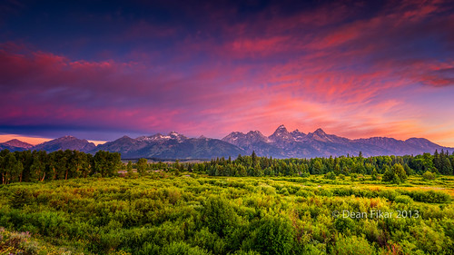 park pink trees summer orange mountains color horizontal clouds america forest sunrise river landscape outdoors dawn natural snake meadow vivid nobody panoramic national wildflowers wyoming grandtetons wilderness peaks lush teton tetons overlook nationalparks ponds range rugged jacksonhole blacktail grandtetonnationalpark blacktailpondsoverlook