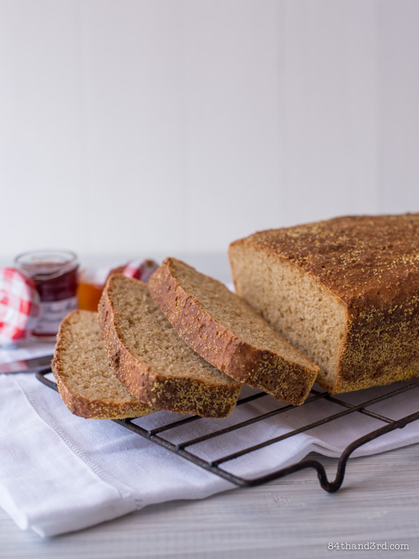 Honey Wholewheat English Muffin Bread