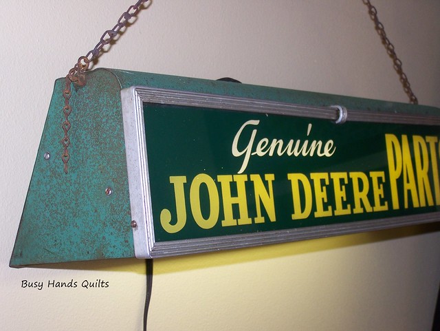 Antique 1949 Genuine John Deere Parts Electric Sign