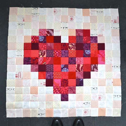 Pixelated Heart Quilt