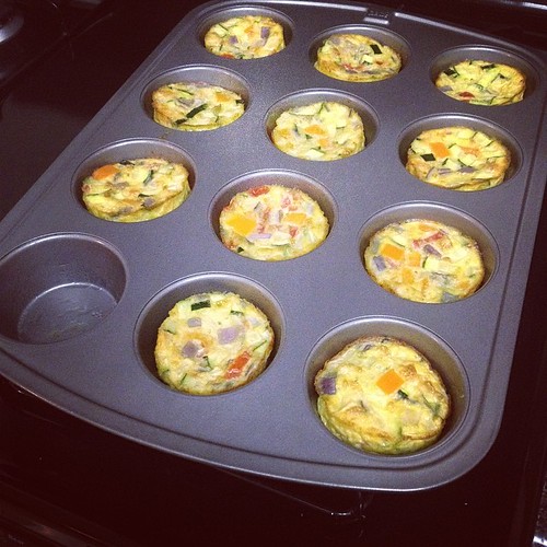 A little fun in the kitchen tonight. Delicious mini frittatas. I know because I just tested that missing one.