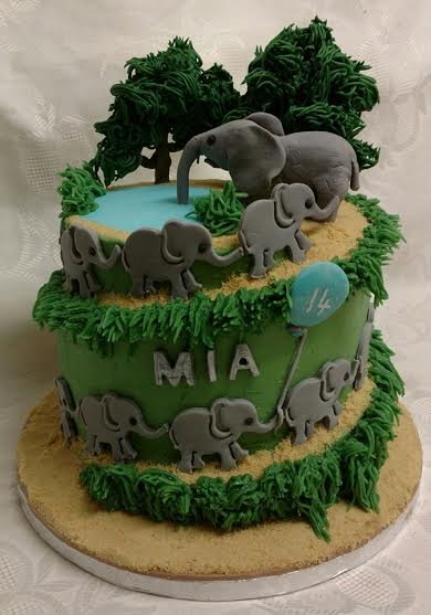 Elephant Inspired Cake by Binxey Bake Cakes