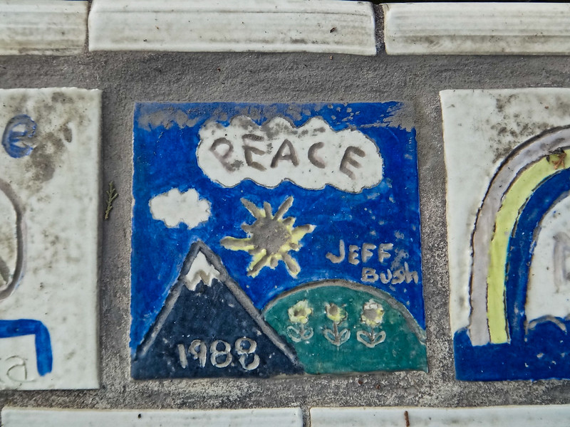 Tiles made by Seattle students in the 1980s and placed in the Peace Park in Tashkent
