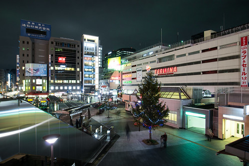 building japan architecture night landscape tokyo perspective kinshicho