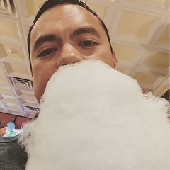 I don't think a white beard looks good on me. 😜 #cottoncandy